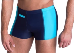 Aquarti Badehose mit Reißverschlusstasche Dunkelblau/Blau/Türkis/Hellblau