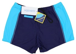 Aquarti Badehose mit Reißverschlusstasche Dunkelblau/Blau/Türkis/Hellblau