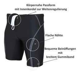 Aquarti Badeshorts Herren Badehose Knielang Schwimmhose Jammer 