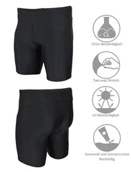 Aquarti Badeshorts Herren Badehose Knielang Schwimmhose Jammer Schwarz/Dunkelblau