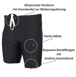 Aquarti Badeshorts Herren Badehose Knielang Schwimmhose Jammer Schwarz/Dunkelblau