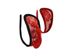 Lau-Fashion Tanga C-String Set Mini Unterwäsche Tanga Slip Dessous Rot