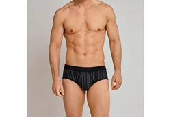 Schiesser Slip Original Classics Schwarz/Dunkelgrau