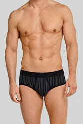 Schiesser Slip Original Classics Schwarz/Dunkelgrau
