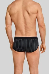 Schiesser Slip Original Classics Schwarz/Dunkelgrau