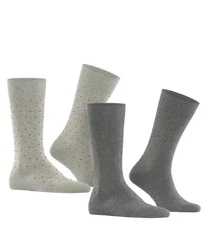 Esprit Socken Fine Dot 2-Pack Grau/Dunkelgrau/Hellgrau/Beige