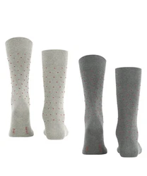 Esprit Socken Fine Dot 2-Pack Grau/Dunkelgrau/Hellgrau/Beige