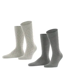 Esprit Socken Fine Dot 2-Pack Grau/Dunkelgrau/Hellgrau/Beige