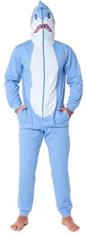Schlafanzug Herren Schlafoverall aus Baumwolle Jumpsuit mit Kapuze LA40-235 ohne