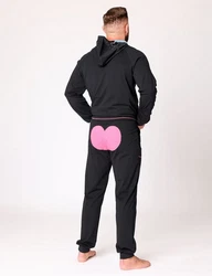 Ladeheid Herren Schlafanzug Tierkostüm mit Kapuze LA40-239 Lila/Rosa/Dunkelblau