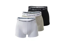 GANT Herren Boxer Shorts 3er Pack Trunks Schwarz/Wei/Grau