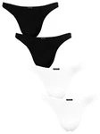 Fabio Farini String Herren Unterhosen Weiß/Schwarz/Creme
