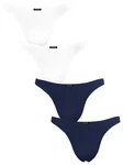 Fabio Farini String Herren Unterhosen Dunkelblau/Weiß/Creme