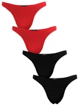 Fabio Farini String Herren Unterhosen Rot/Schwarz