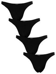 Fabio Farini String Herren Unterhosen Schwarz