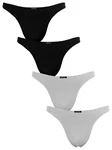 Fabio Farini String Herren Unterhosen Weiß/Schwarz/Creme