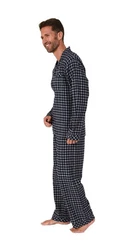 Trend by Normann Pyjama Herren Schlafanzug Blau/Dunkelblau/Hellblau