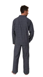 Trend by Normann Pyjama Herren Schlafanzug Blau/Dunkelblau/Hellblau