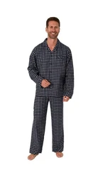 Trend by Normann Pyjama Herren Schlafanzug Blau/Dunkelblau/Hellblau