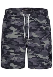 Indicode Badeshorts Ferguson Dunkelgrün/Grau/Dunkelblau