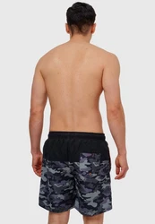 Indicode Badeshorts Pruitt Dunkelgrün/Dunkelblau/Grau