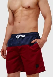 Indicode Badeshorts Pruitt Bordeaux/Dunkelrot/Lila/Rot
