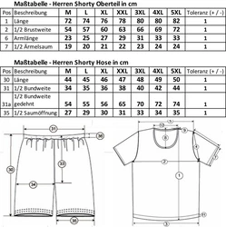 Lucky Schlafanzug Pyjama Set Shorty Knpfe Blau/Hellblau/Dunkelblau/Pastell