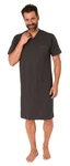 Normann Pyjama Herren Kurzarm Nachthemd Grün/Dunkelgrau/Grau/Dunkelblau