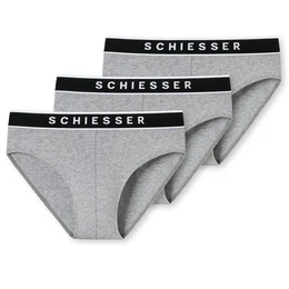Slip (3-St) mit sportlichem Webgummibund und -Logo-Prgung im 3er Pack