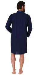 Normann Pyjama Klassisches Herren Nachthemd Dunkelblau/Blau/Lila