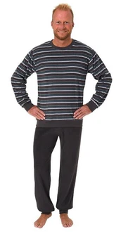 Normann Herren Pyjama in Streifenoptik
