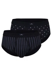 GTZBURG Slip GTZBURG Herren Slip blau bedruckt 2er Pack (2-St)