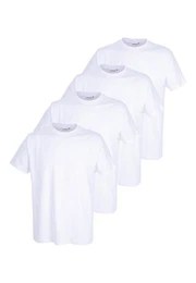 GTZBURG Unterziehshirt GTZBURG Herren Unterhemd wei uni 4er Pack (4-St)