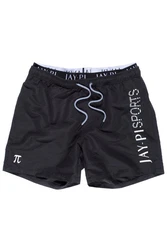JP1880 Badehose Beachwear Elastikbund Schwarz/Rot/Türkis