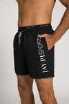 JP1880 Badehose Beachwear Elastikbund Schwarz/Rot/Türkis