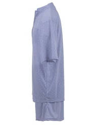 Lucky Schlafanzug Pyjama Set Shorty Grau/Blau/Hellblau/Lila