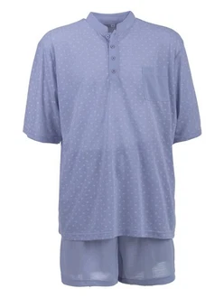 Lucky Schlafanzug Pyjama Set Shorty Grau/Blau/Hellblau/Lila Lucky Schlafanzug Pyjama Set Shorty Grau/Blau/Hellblau/Lila