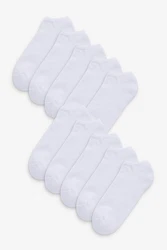 Next Sneakersocken mit gepolsterter Sohle 10er-Pack Weiß/Creme