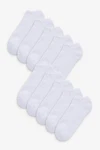 Next Sneakersocken mit gepolsterter Sohle 10er-Pack Weiß/Creme