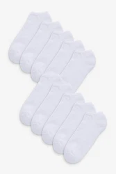 Next Sneakersocken mit gepolsterter Sohle 10er-Pack Weiß/Creme