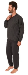 Normann Pyjama Herren langarm  Dunkelgrau/Schwarz/Grau/Dunkelblau/Khaki
