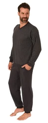 Normann Pyjama Herren langarm  Dunkelgrau/Schwarz/Grau/Dunkelblau/Khaki