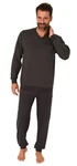 Normann Pyjama Herren langarm  Dunkelgrau/Schwarz/Grau/Dunkelblau/Khaki