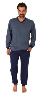 Normann Pyjama Langarm Schlafanzug Dunkelblau/Grau/Blau Normann Pyjama Langarm Schlafanzug Dunkelblau/Grau/Blau