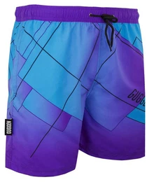 Badehose Badehose Herren Schnelltrocknende Badeshorts Kordelzug kariert Schnelltrocknende Badeshorts Kordelzug kariertes lilanes Muster