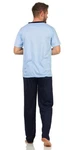 EloModa Pyjama Herren Sommer (2 tlg) Hellblau/Grau/Blau/Pastell EloModa Pyjama Herren Sommer (2 tlg) Hellblau/Grau/Blau/Pastell