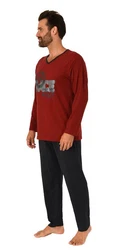 RELAX by Normann Pyjama Herren Pyjama langarm (901) 212 10 901
