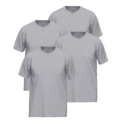 GTZBURG Unterziehshirt V-Neck T-Shirt Grau/Hellgrau