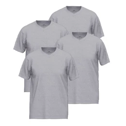 GTZBURG Unterziehshirt V-Neck T-Shirt (4-St) ohne Seitennaht
