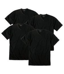 GTZBURG Unterziehshirt V-Neck T-Shirt (4-St) ohne Seitennaht